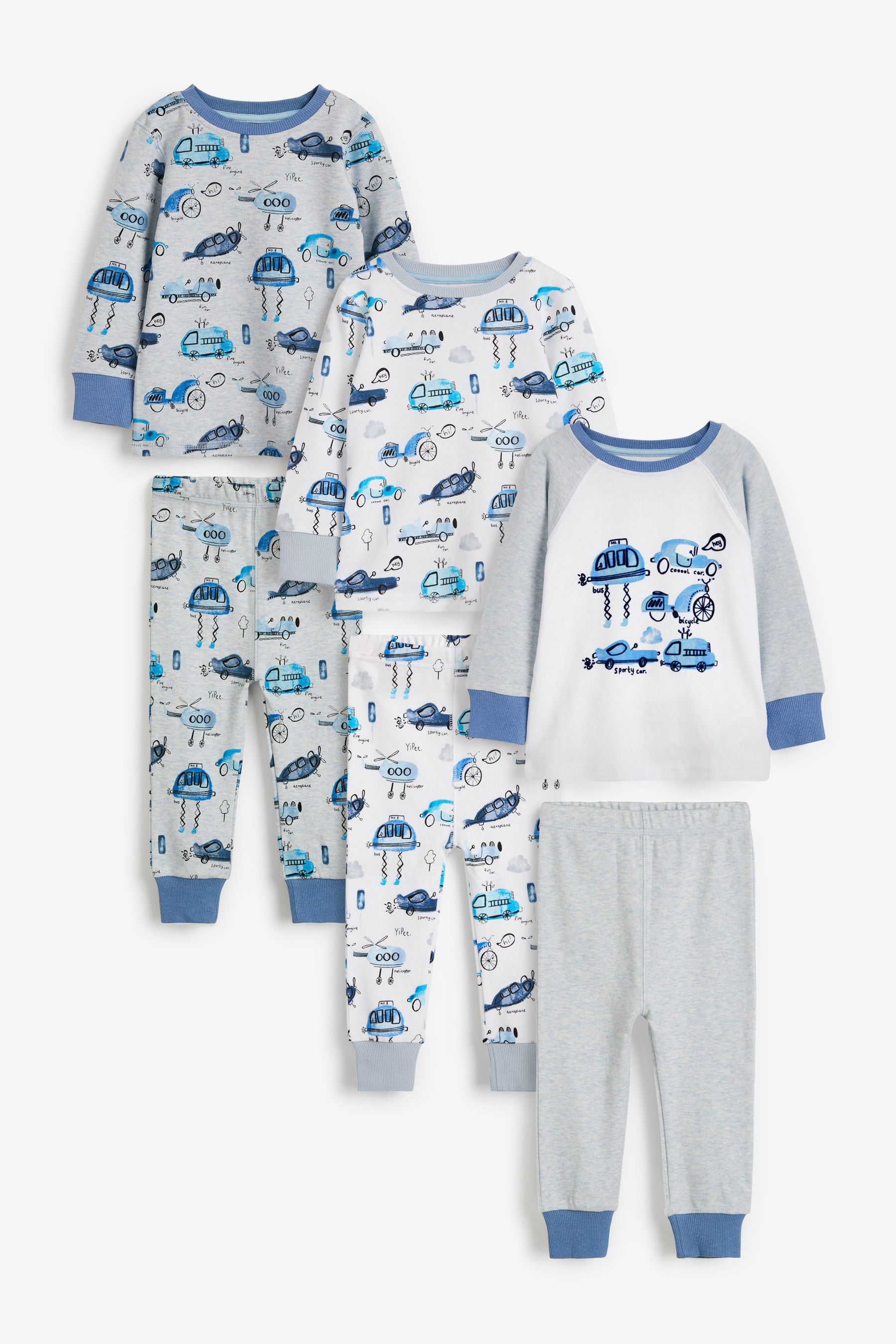 3 Pack Snuggle Pyjamas (9mths-10yrs)