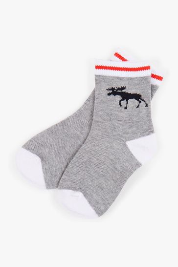 Hatley Kids Grey Work Sock Crew Socks