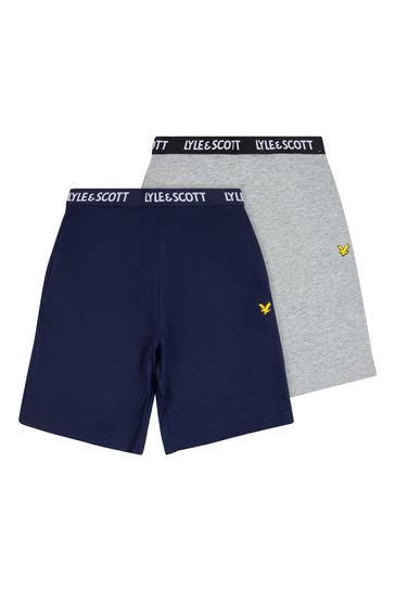 Lyle & Scott Blue Lounge Shorts 2 Pack