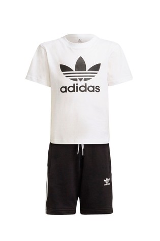 adidas Originals Little Kids Trefoil Shorts And T-Shirt Set