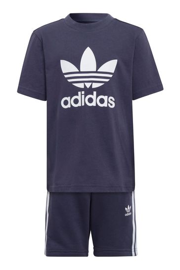 adidas Originals Little Kids Trefoil Shorts And T-Shirt Set