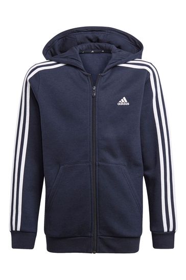 adidas 3 Stripe Full Zip Hoodie