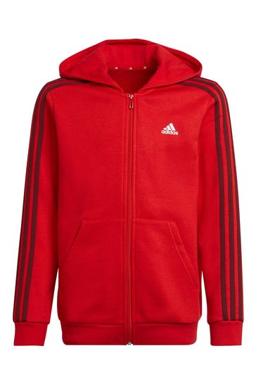 adidas 3 Stripe Full Zip Hoodie