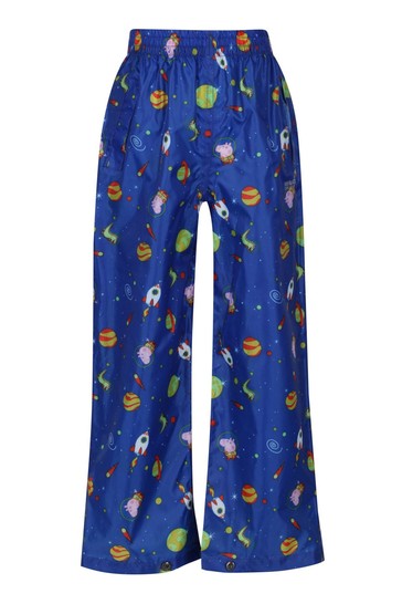 Regatta Blue Peppa Pig Waterproof Pack-It-Over Trousers