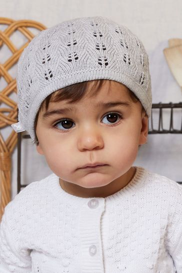 The Little Tailor Grey Cotton Knitted Hat