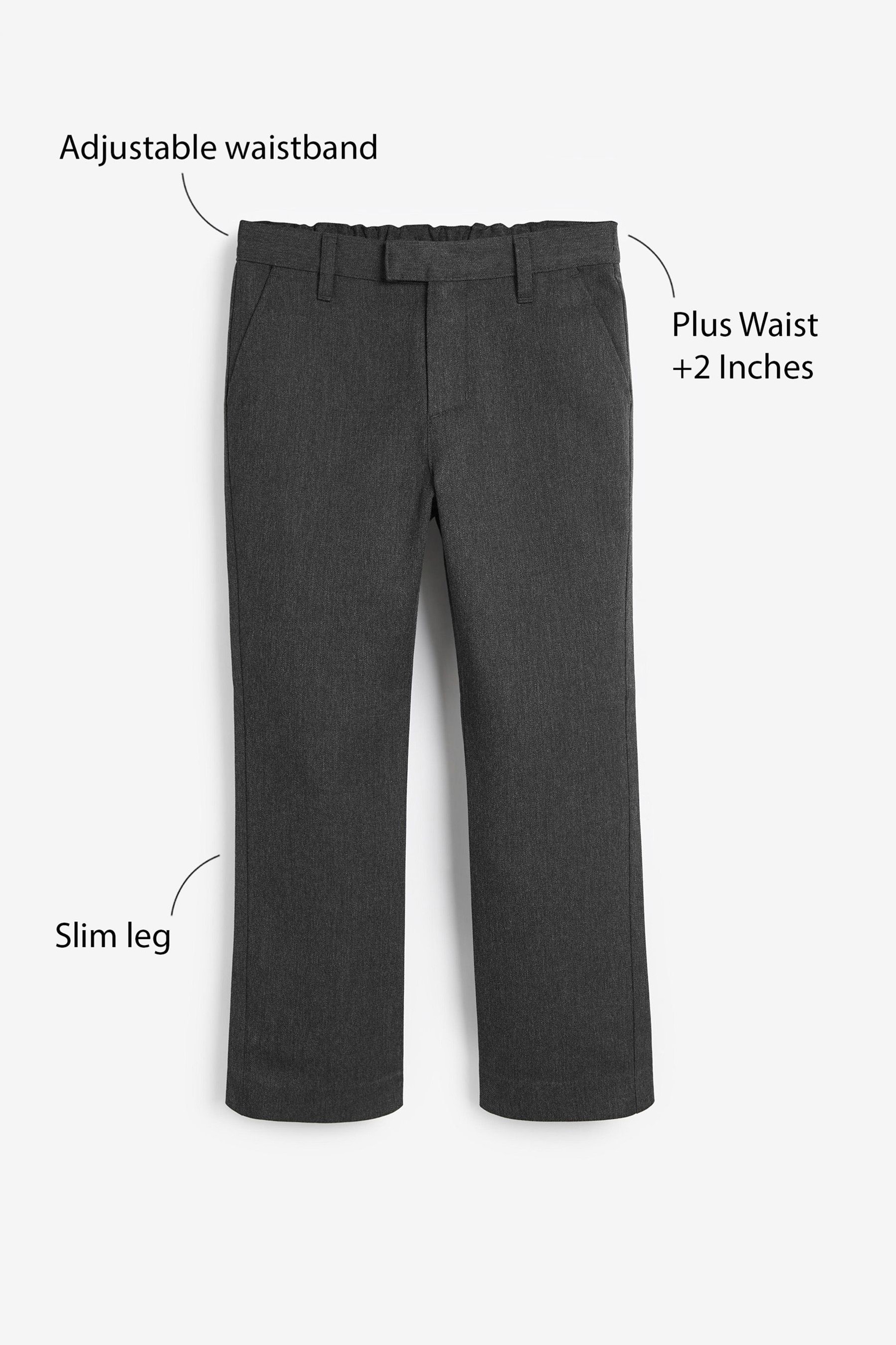 Formal Slim Leg Trousers (3-17yrs) Plus Waist