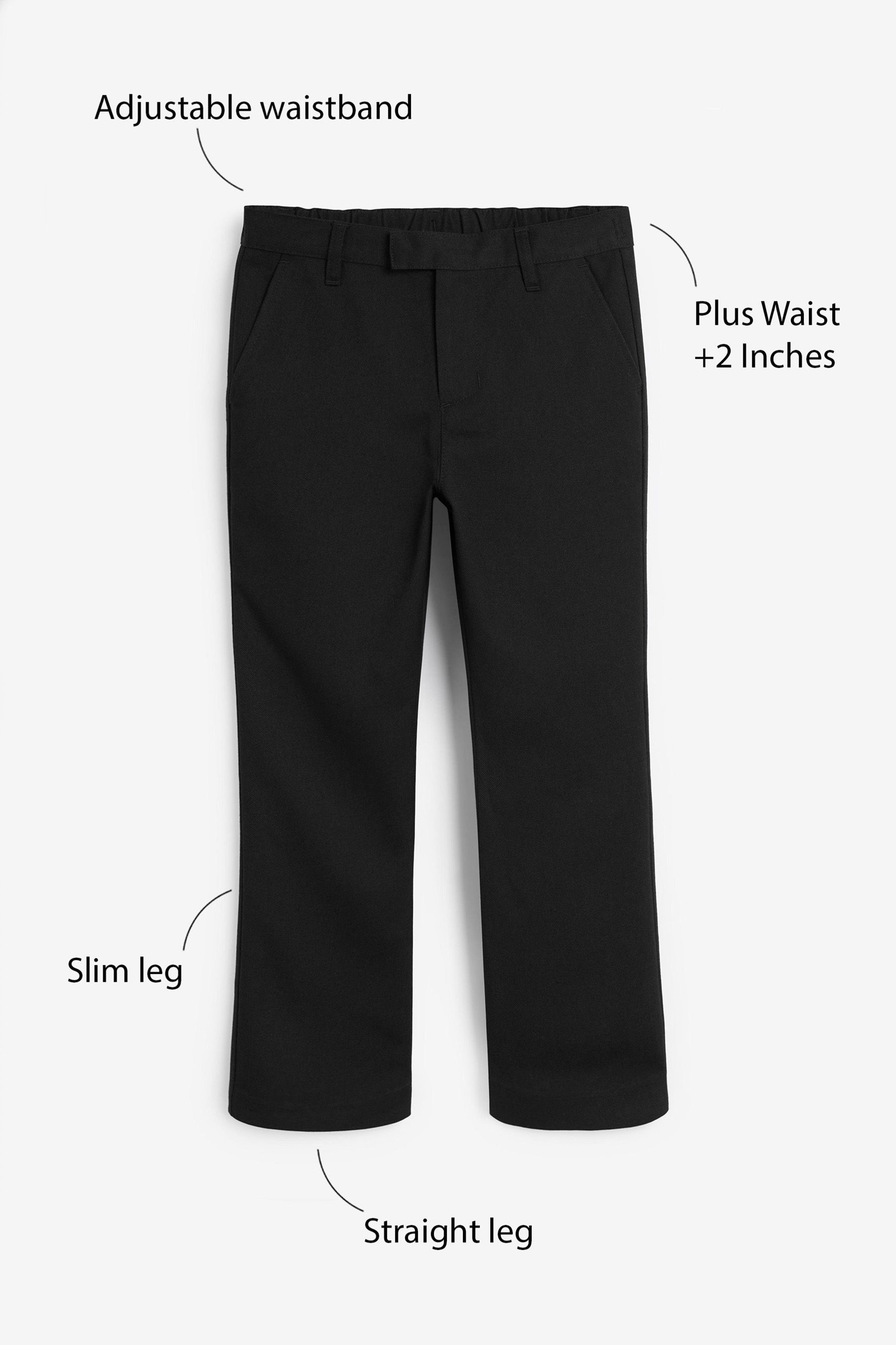 Formal Slim Leg Trousers (3-17yrs) Plus Waist