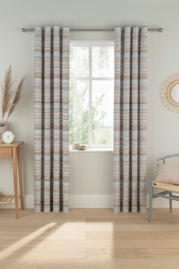 Sam Faiers Serena Stripe Eyelet Curtains