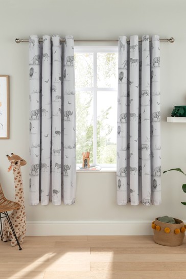 Little Knightley Zambezi 168 x 137cm Blackout Eyelet Curtains