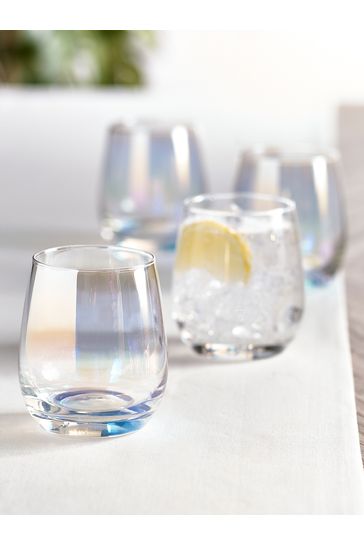 Paris Lustre Effect Set of 4 Short Tumbler Glasses