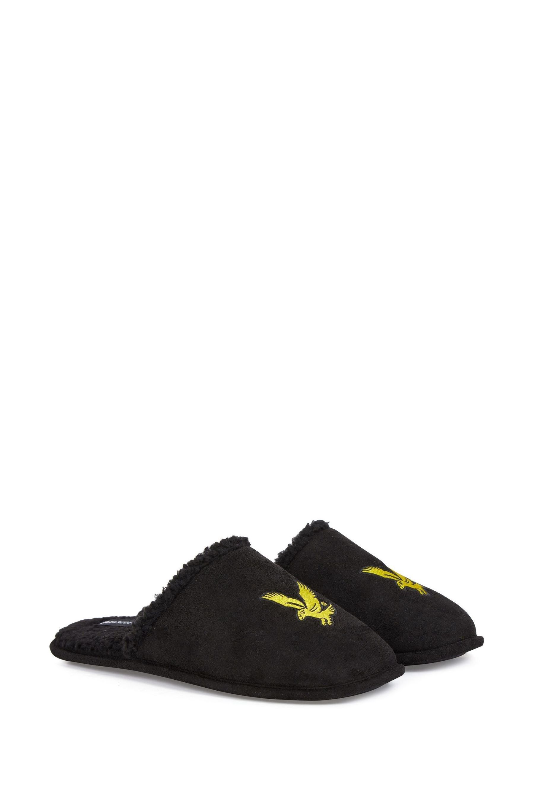 Lyle & Scott Black Slippers