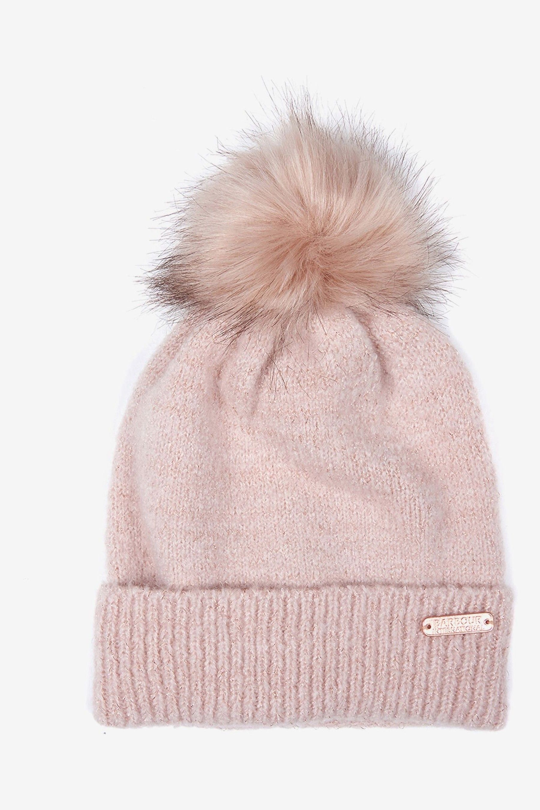 Barbour® International Sparkle Knitted Beanie With Pom