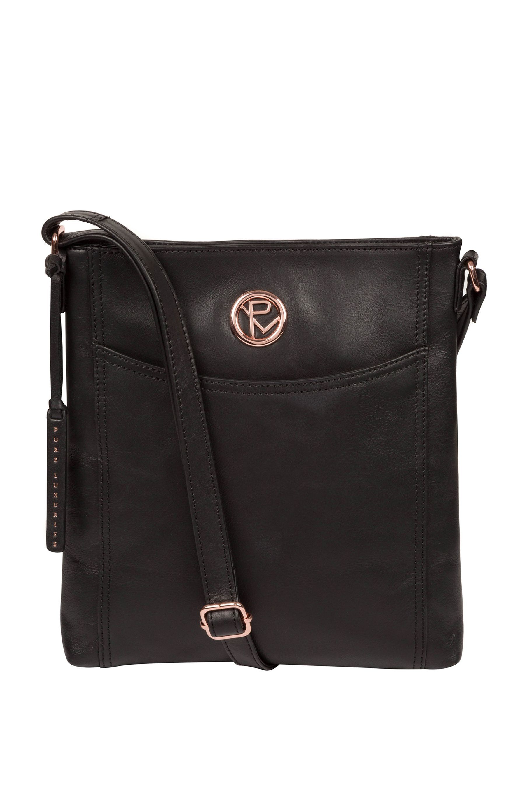 Pure Luxuries London Gilpin Leather Cross-Body Bag