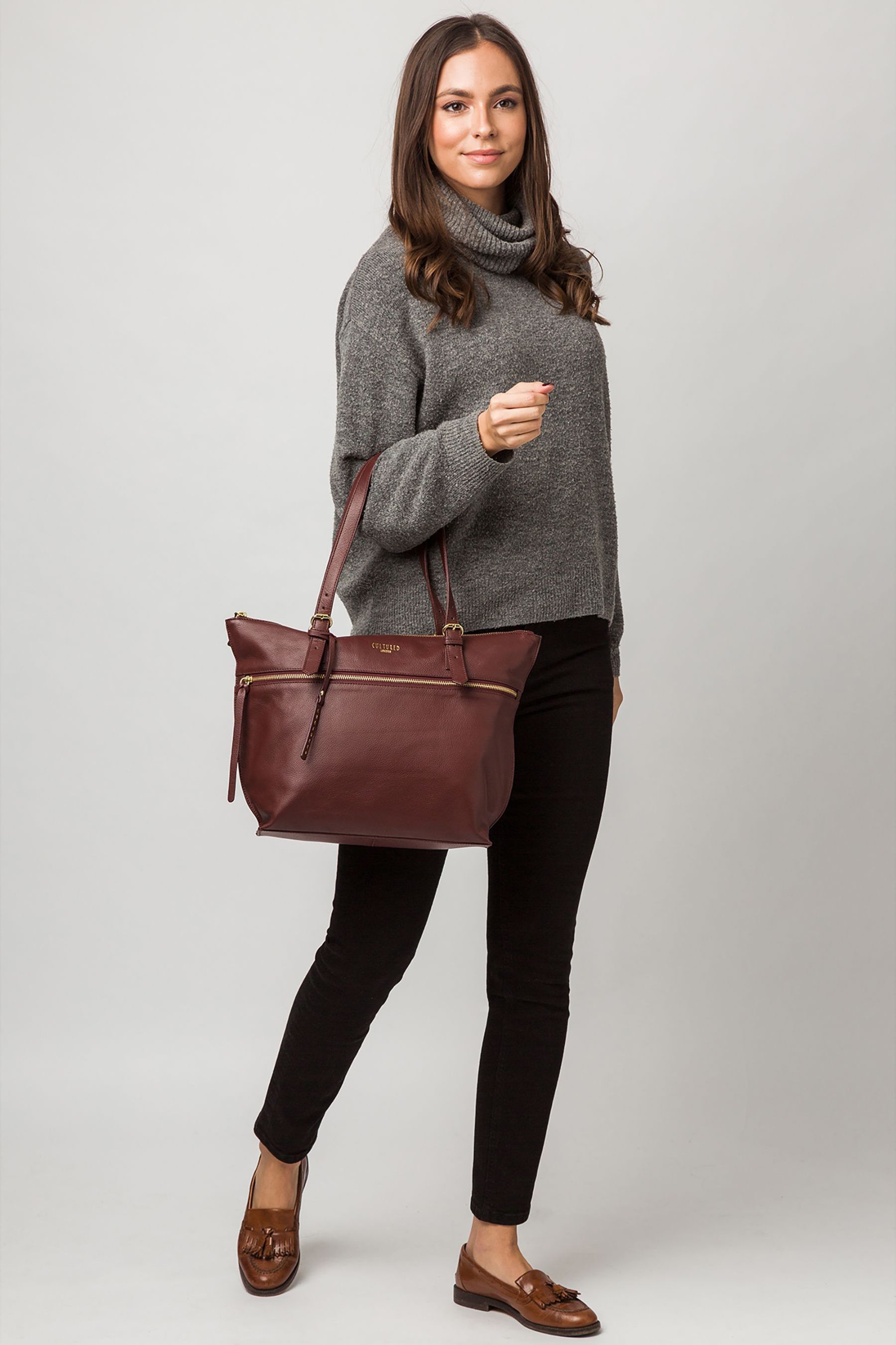 Cultured London Eco Collection Moorgate Leather Tote Bag