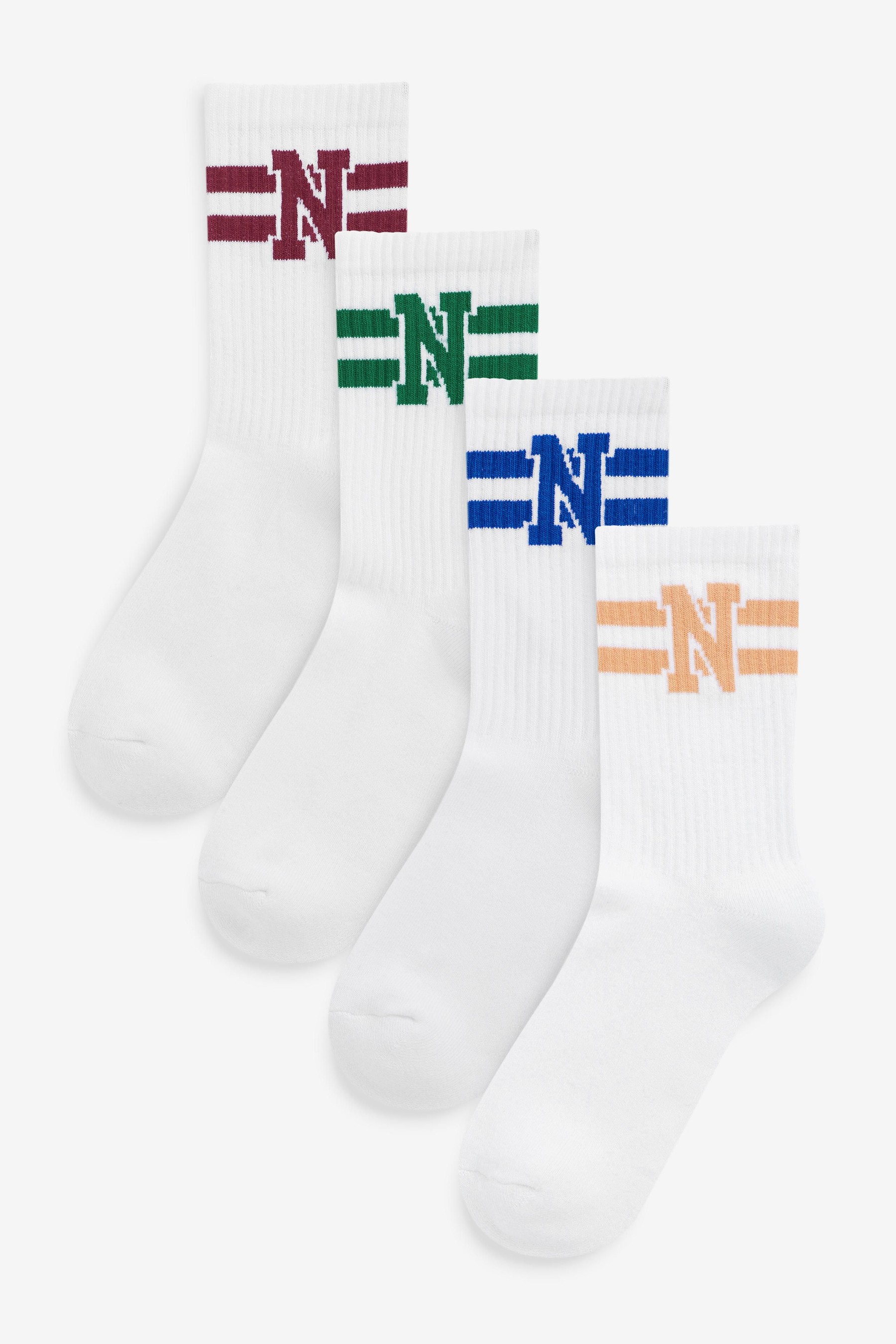 Next Sports Collegiate Style Cushion Sole Ankle Socks 4 Pack