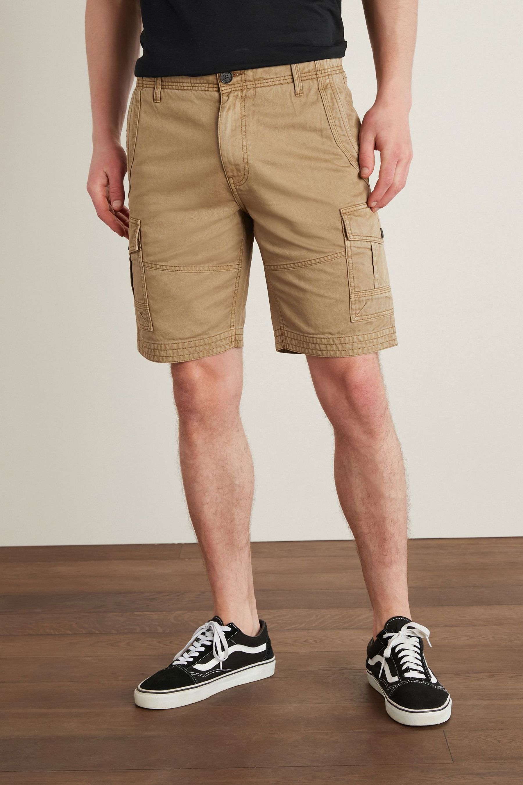 Premium Laundered Cargo Shorts Regular Length