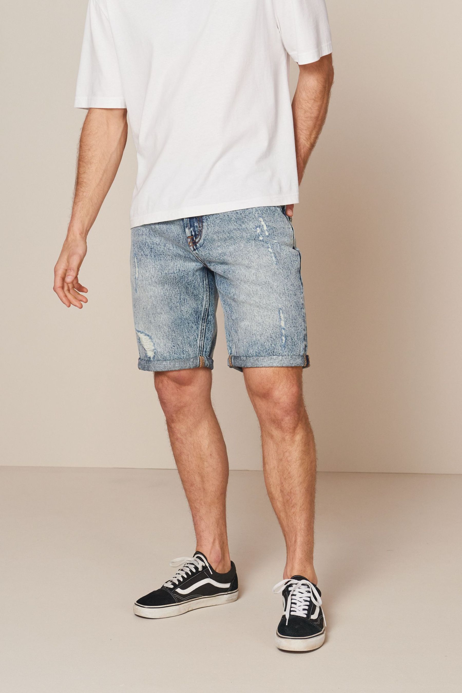 Denim Shorts Straight Fit