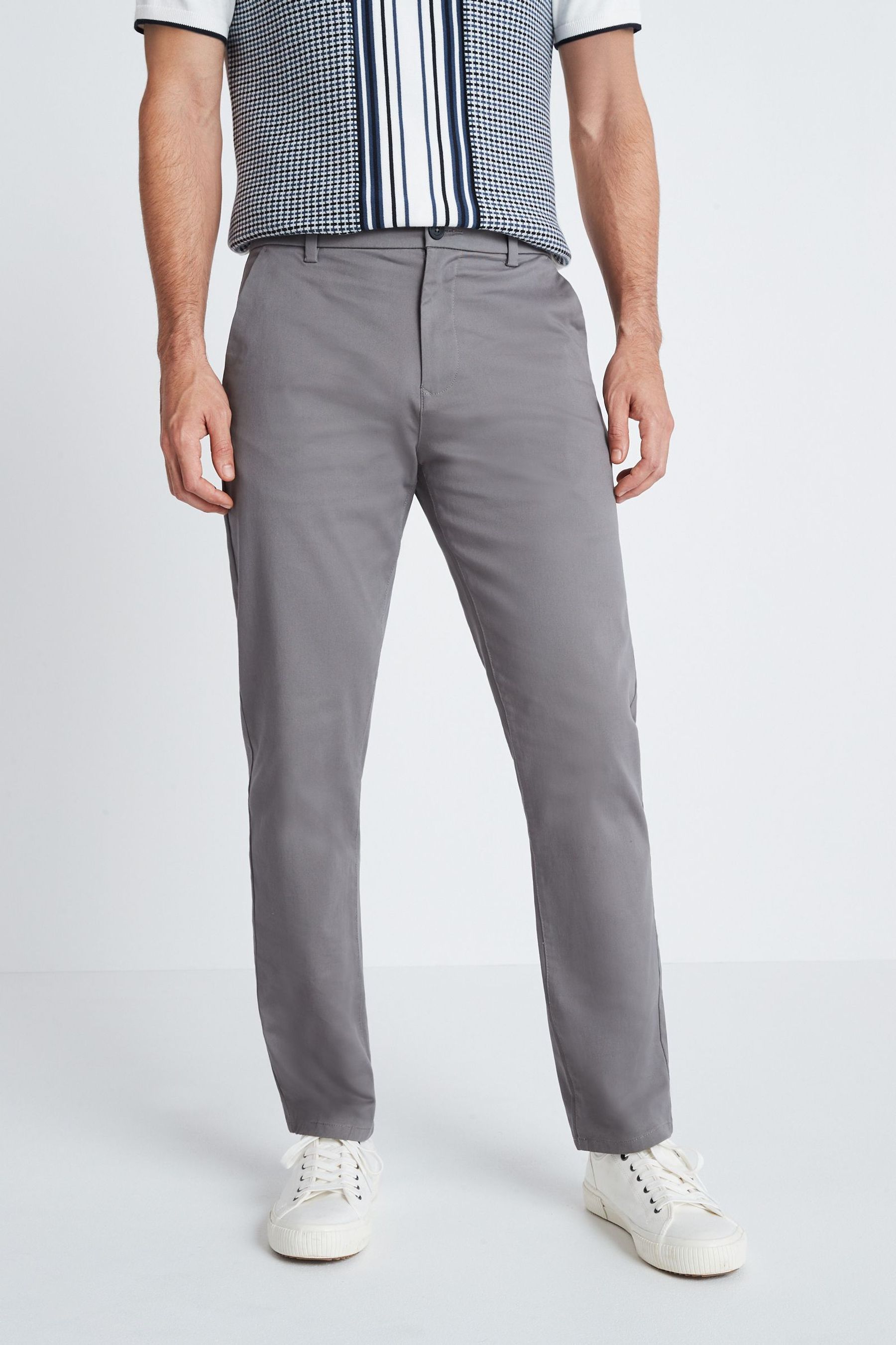 Stretch Chino Trousers Straight Fit