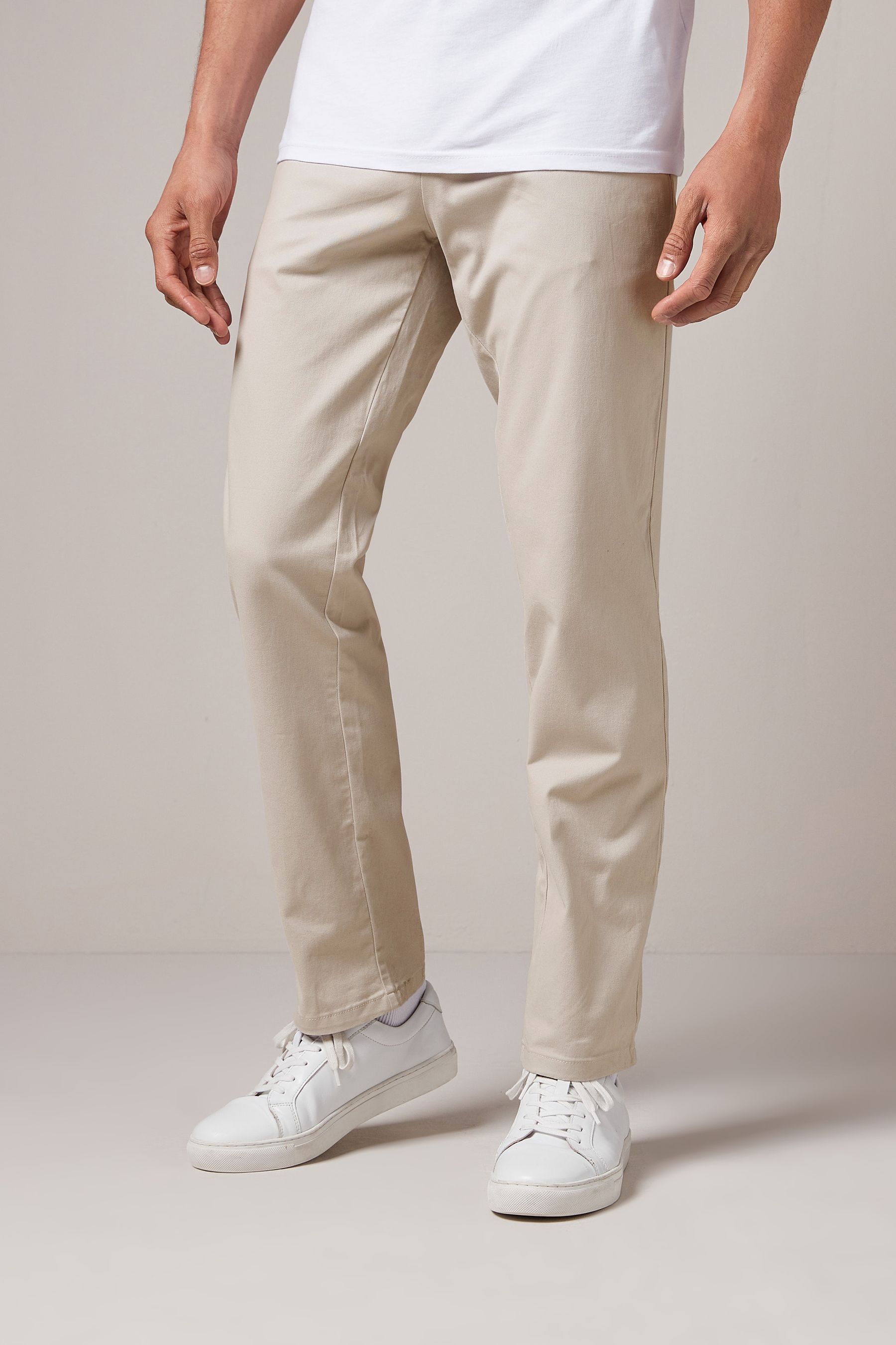 Stretch Chino Trousers Straight Fit