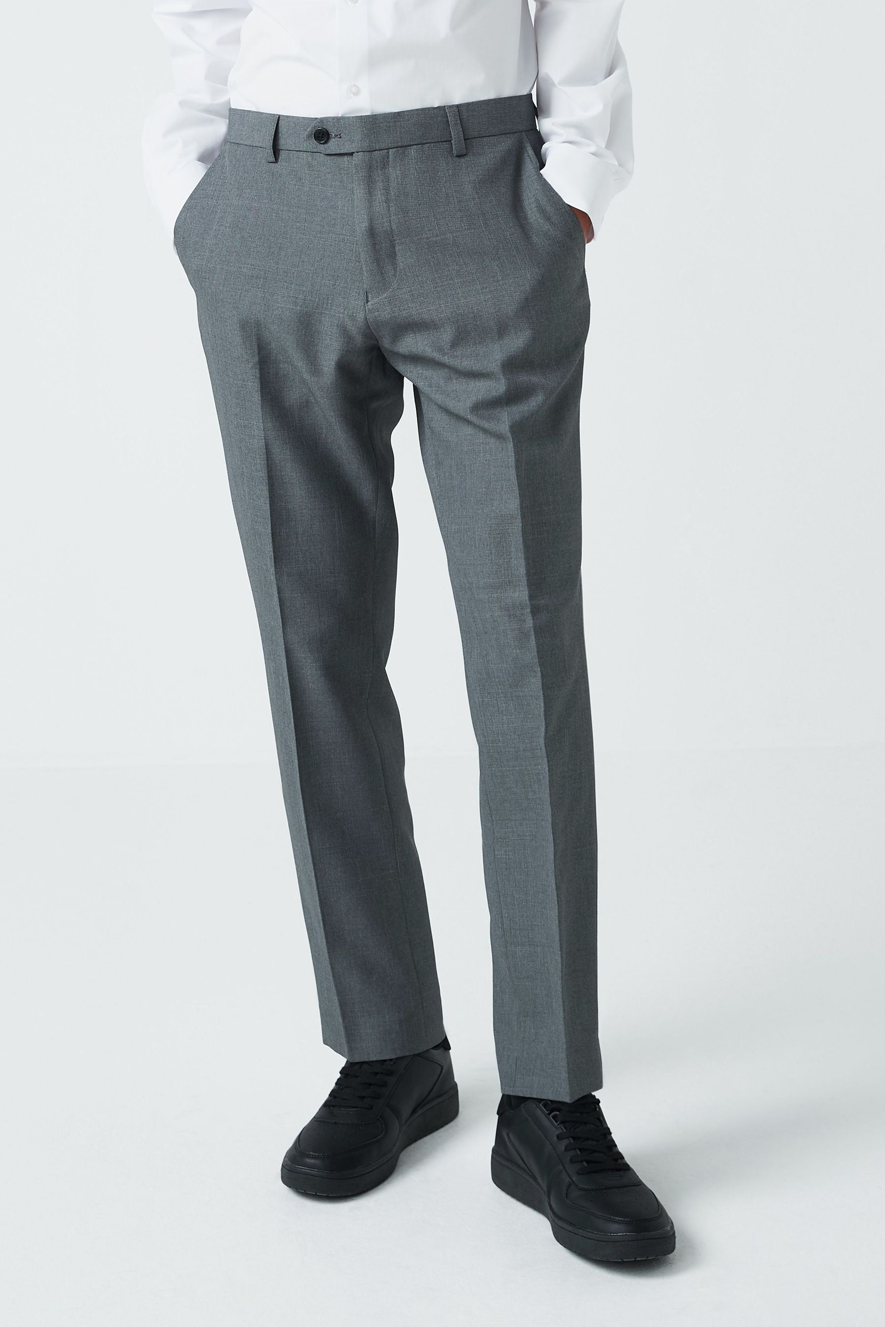 Machine Washable Plain Front Trousers Slim Fit