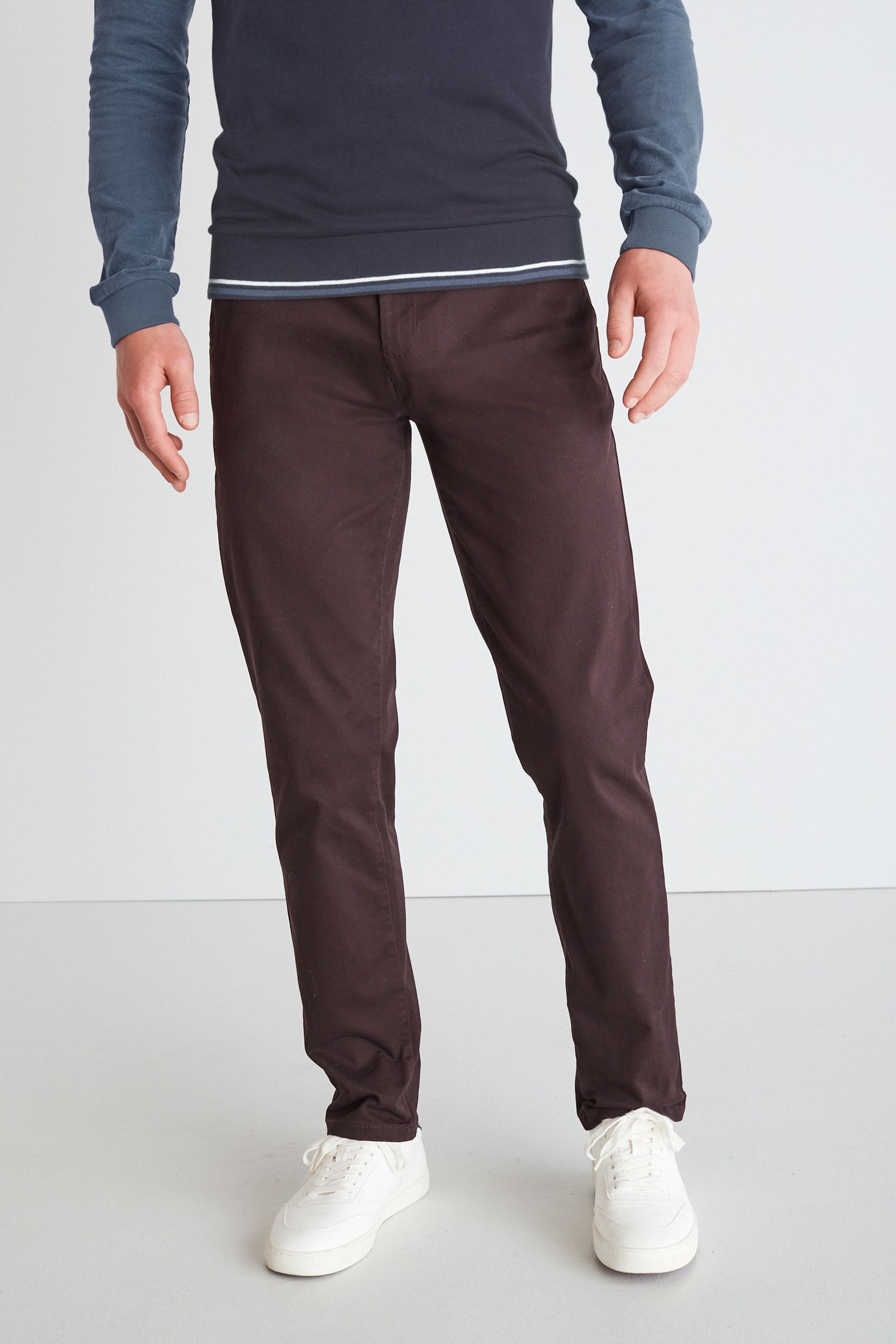 Stretch Chino Trousers Straight Fit