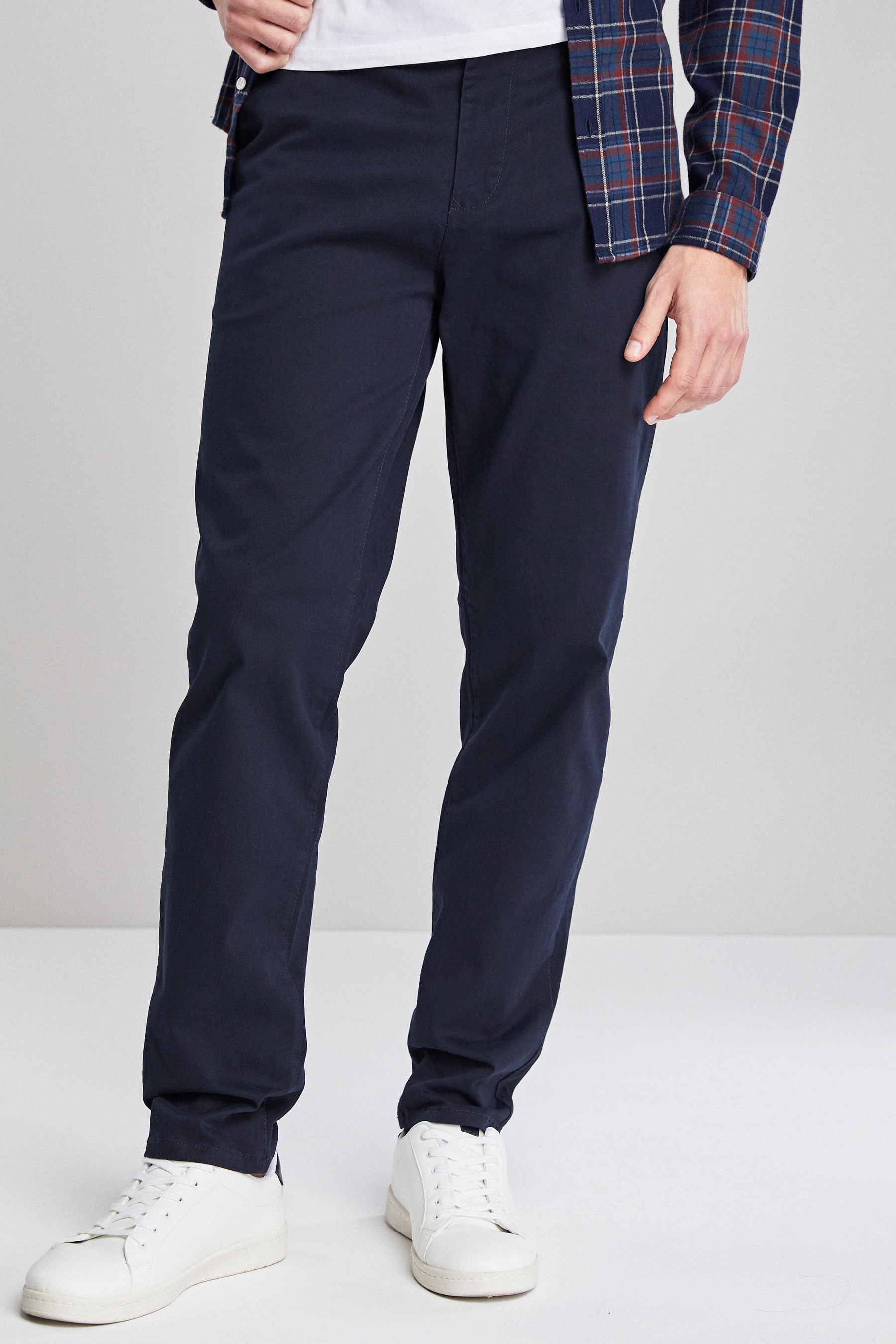 Stretch Chino Trousers Straight Fit