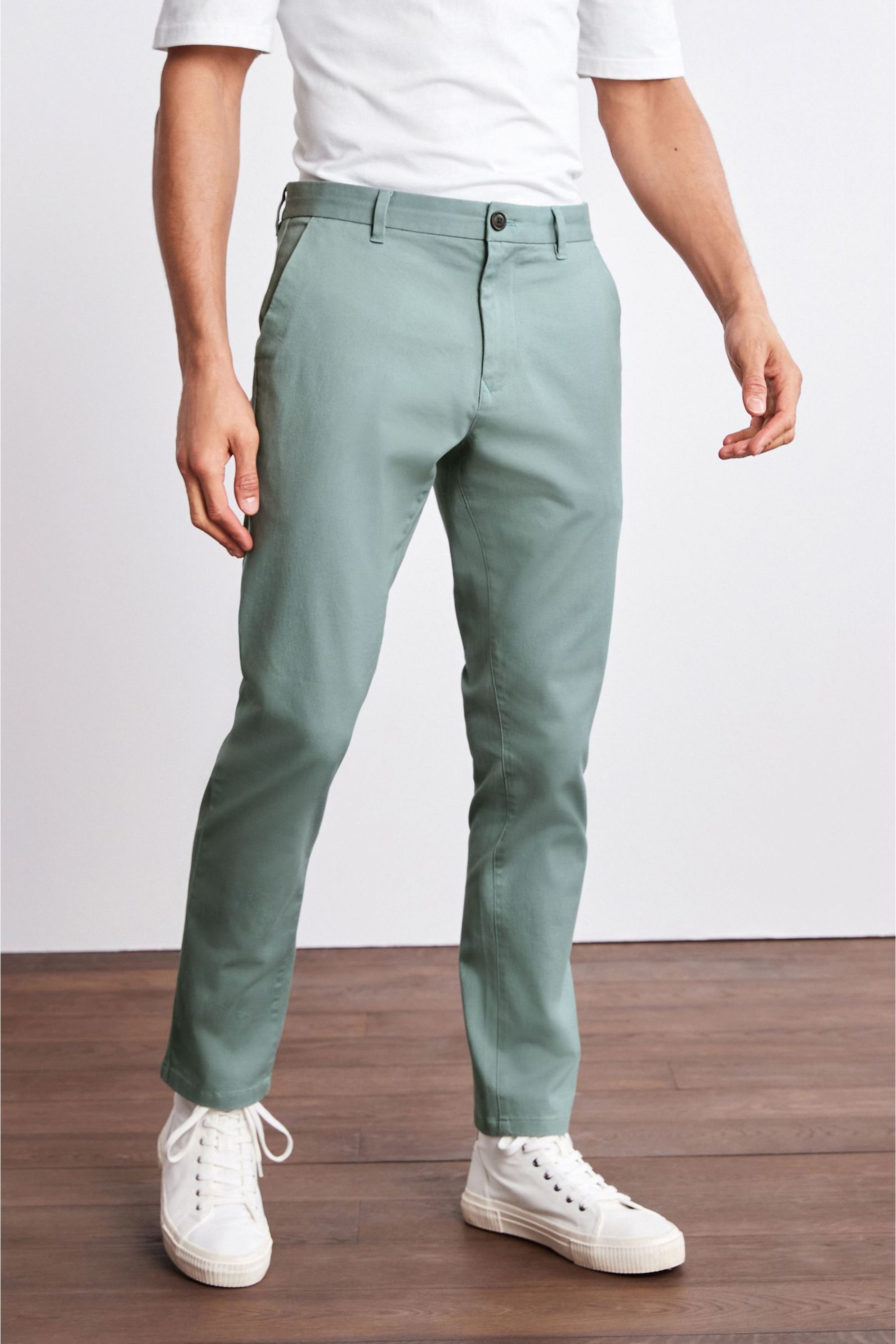 Stretch Chino Trousers Slim Fit