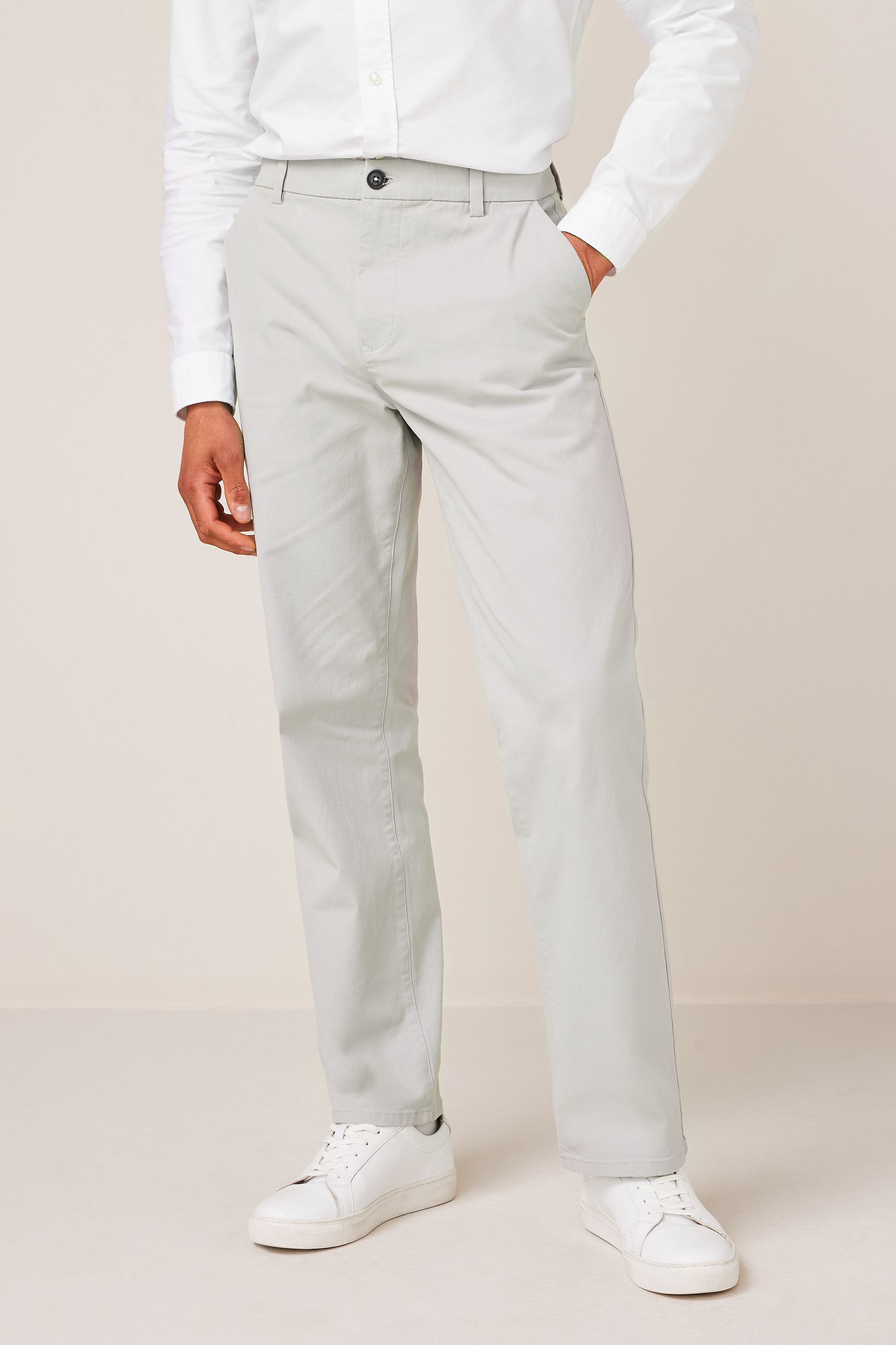 Stretch Chino Trousers Relaxed Fit