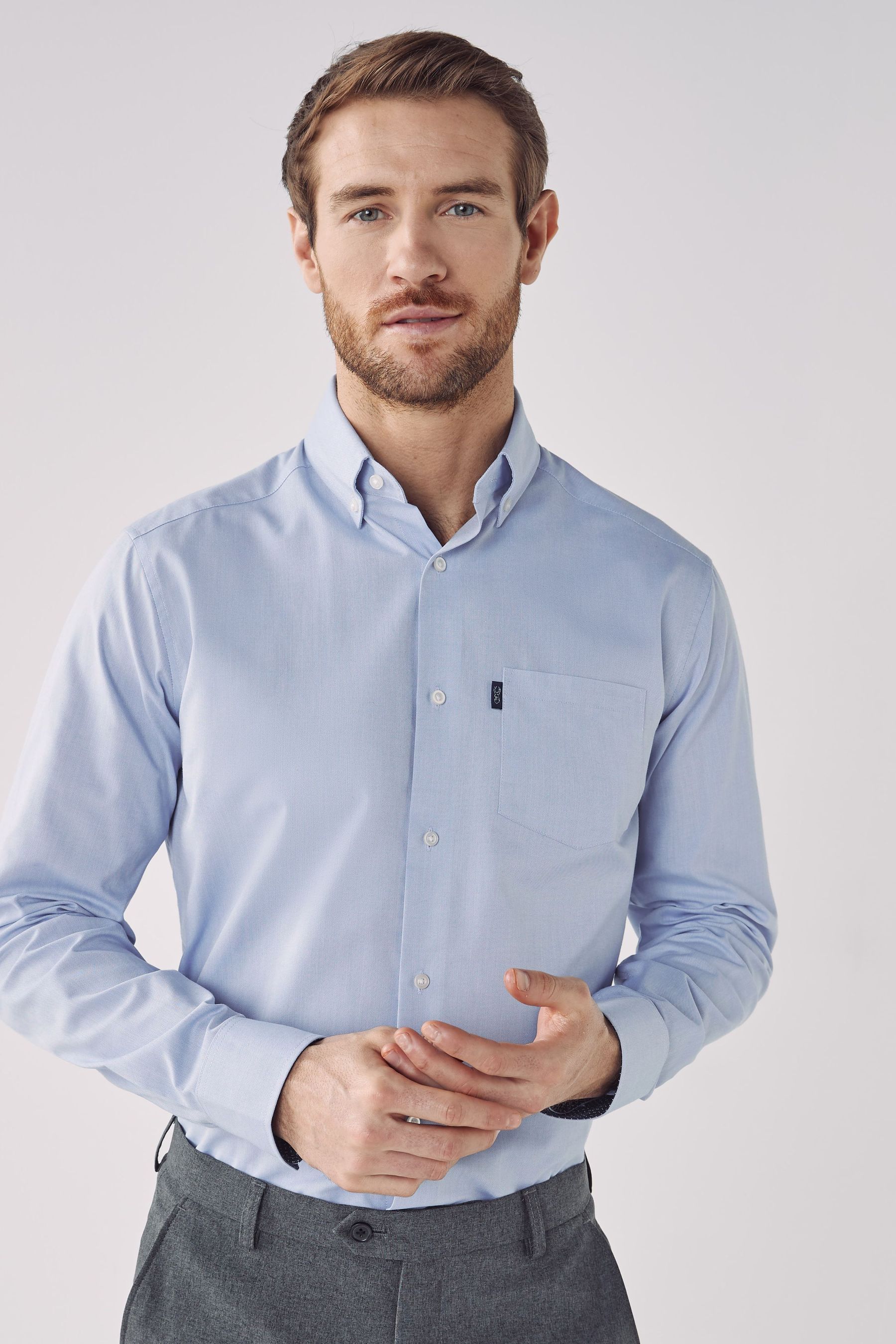 Easy Iron Button Down Oxford Shirt Regular Fit Single Cuff