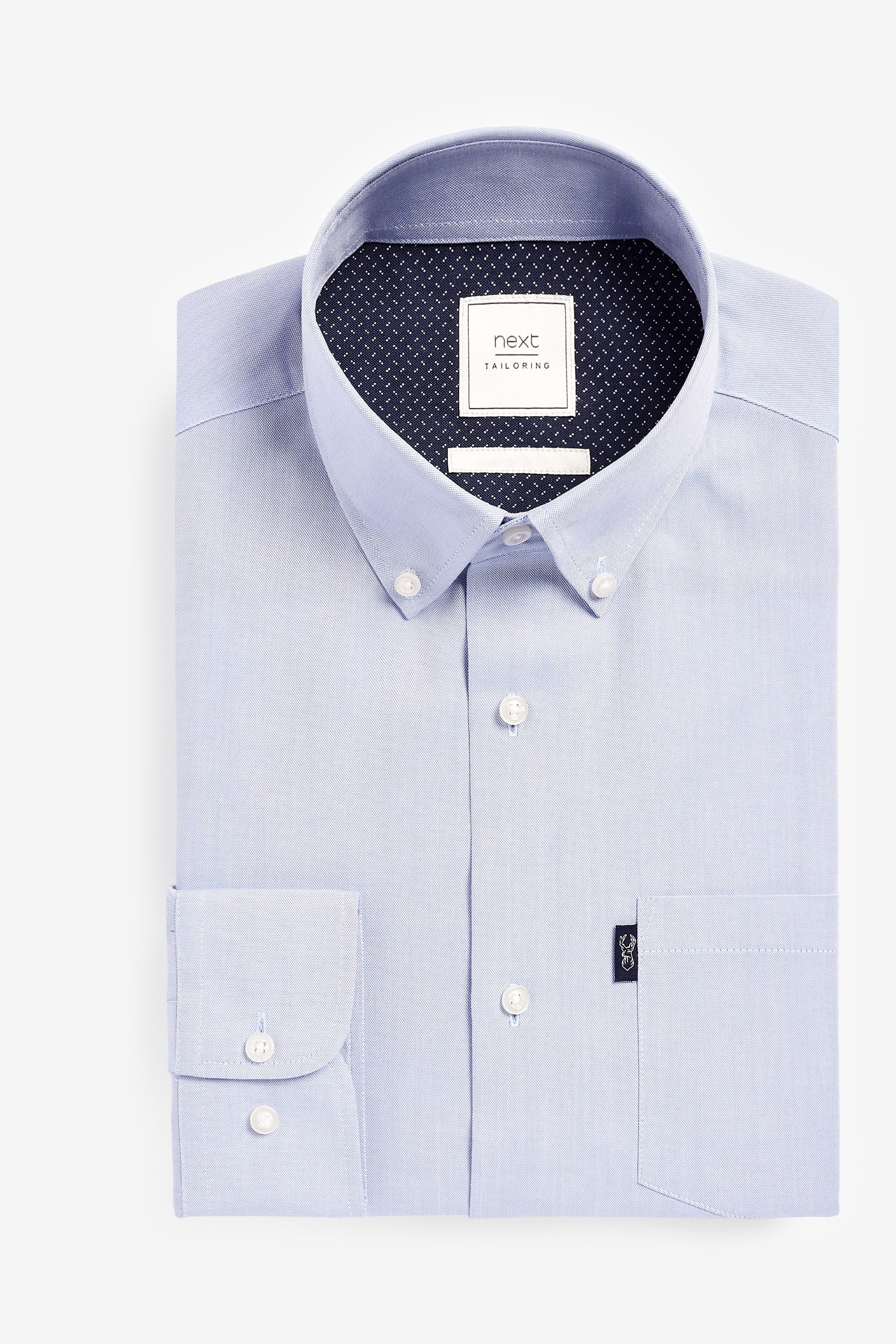 Easy Iron Button Down Oxford Shirt Slim Fit Single Cuff