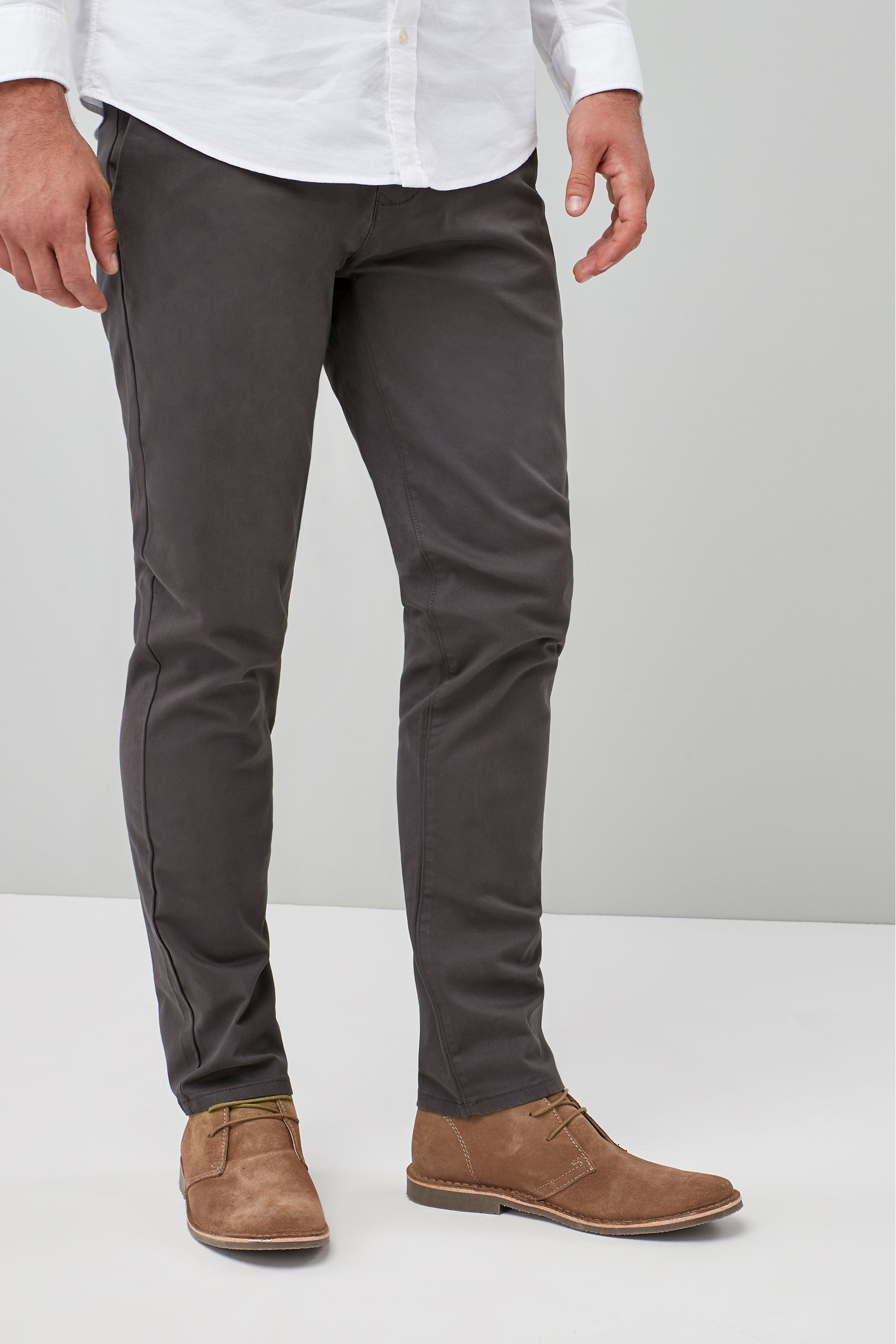 Stretch Chino Trousers Straight Fit