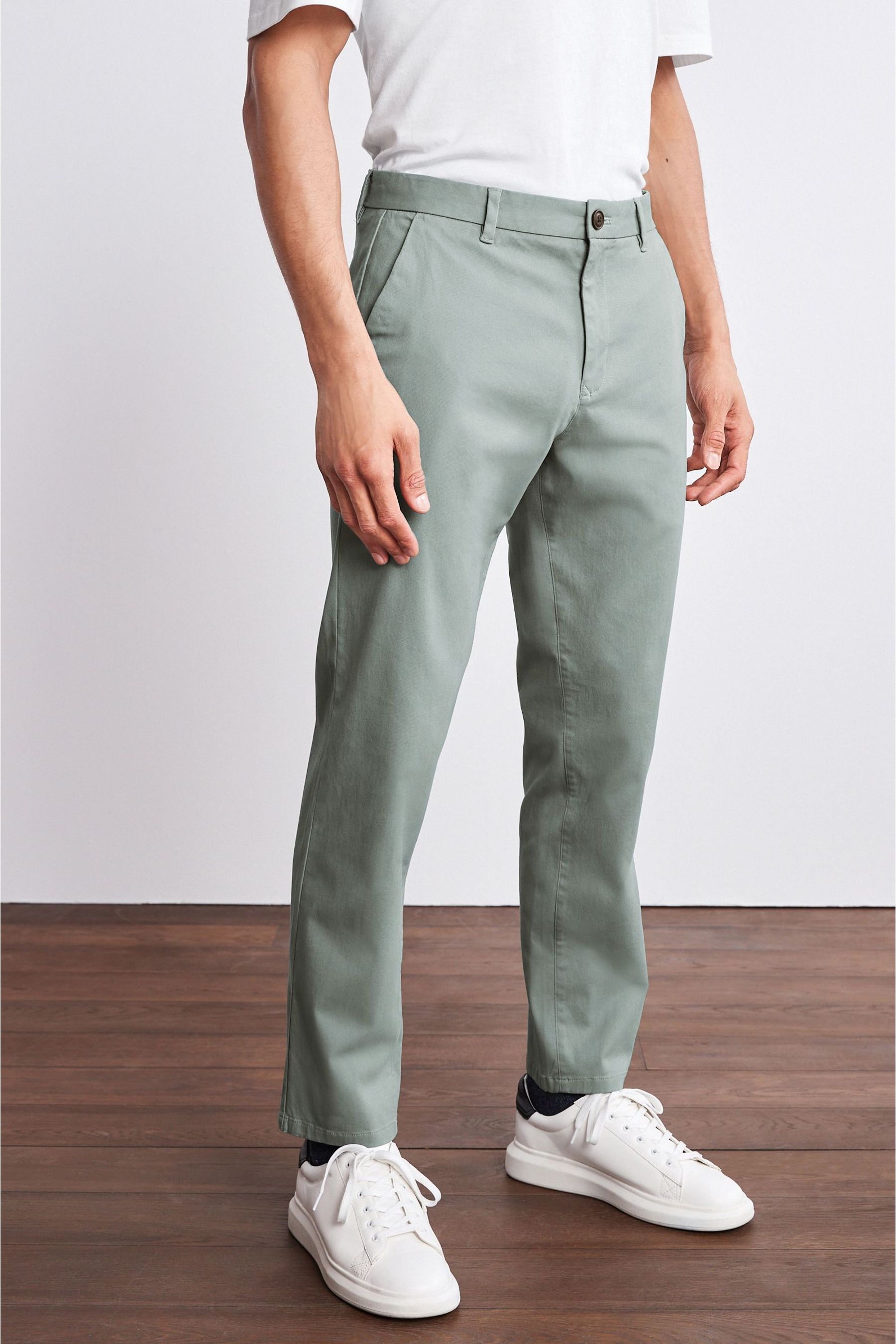 Stretch Chino Trousers Straight Fit