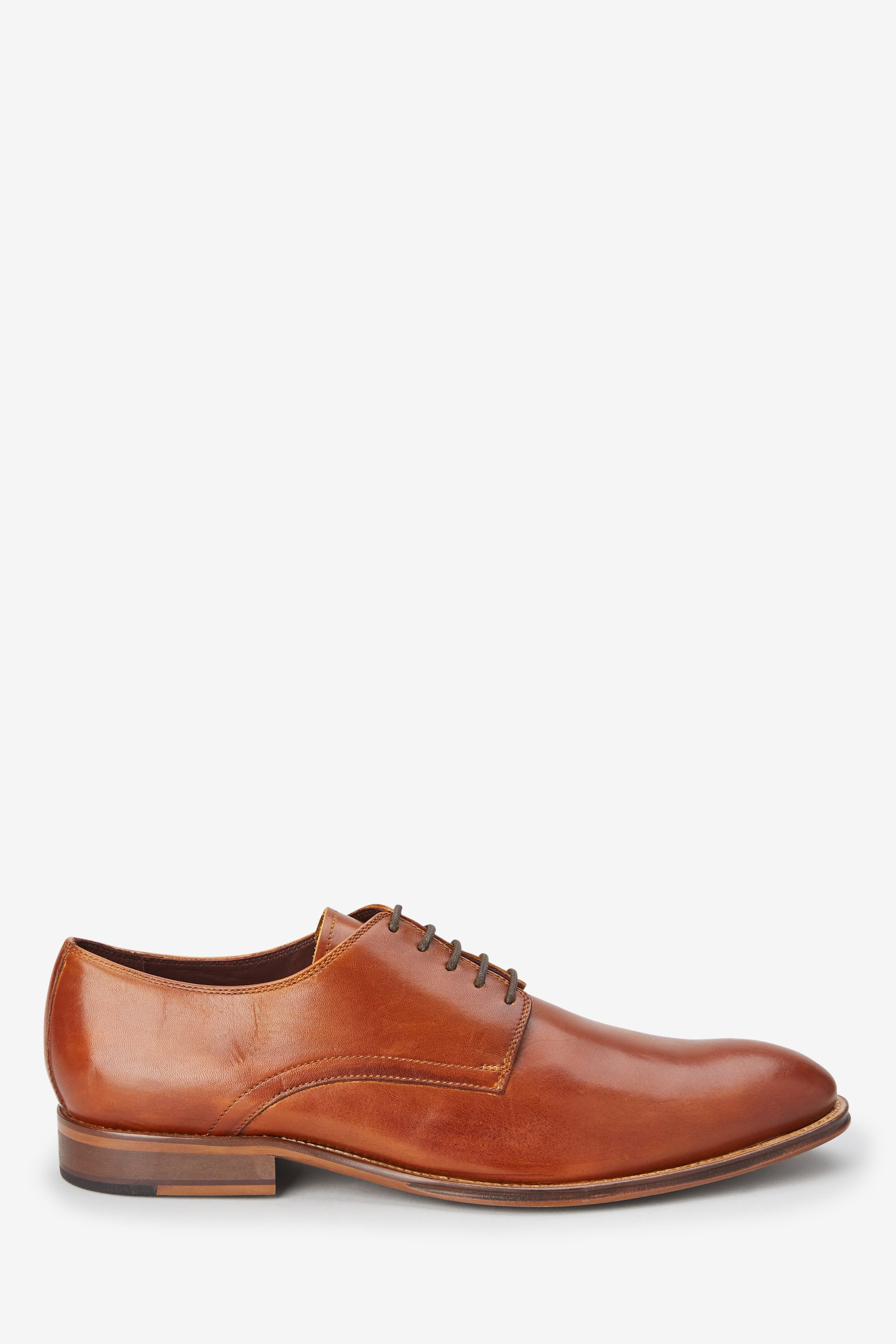 Signature Leather Plain Derby Shoes