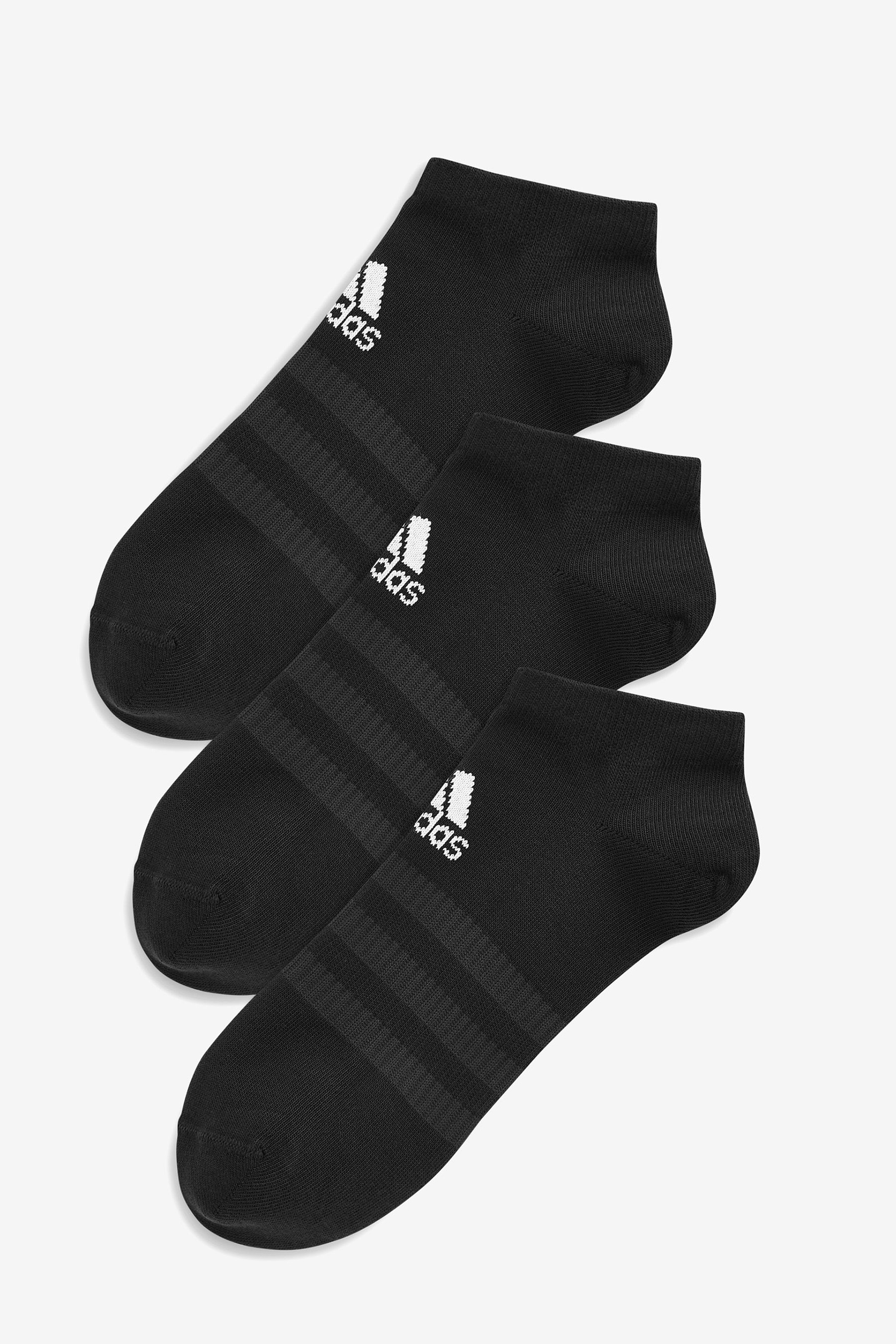 adidas Adult Black Low Trainer Socks 3 Pack