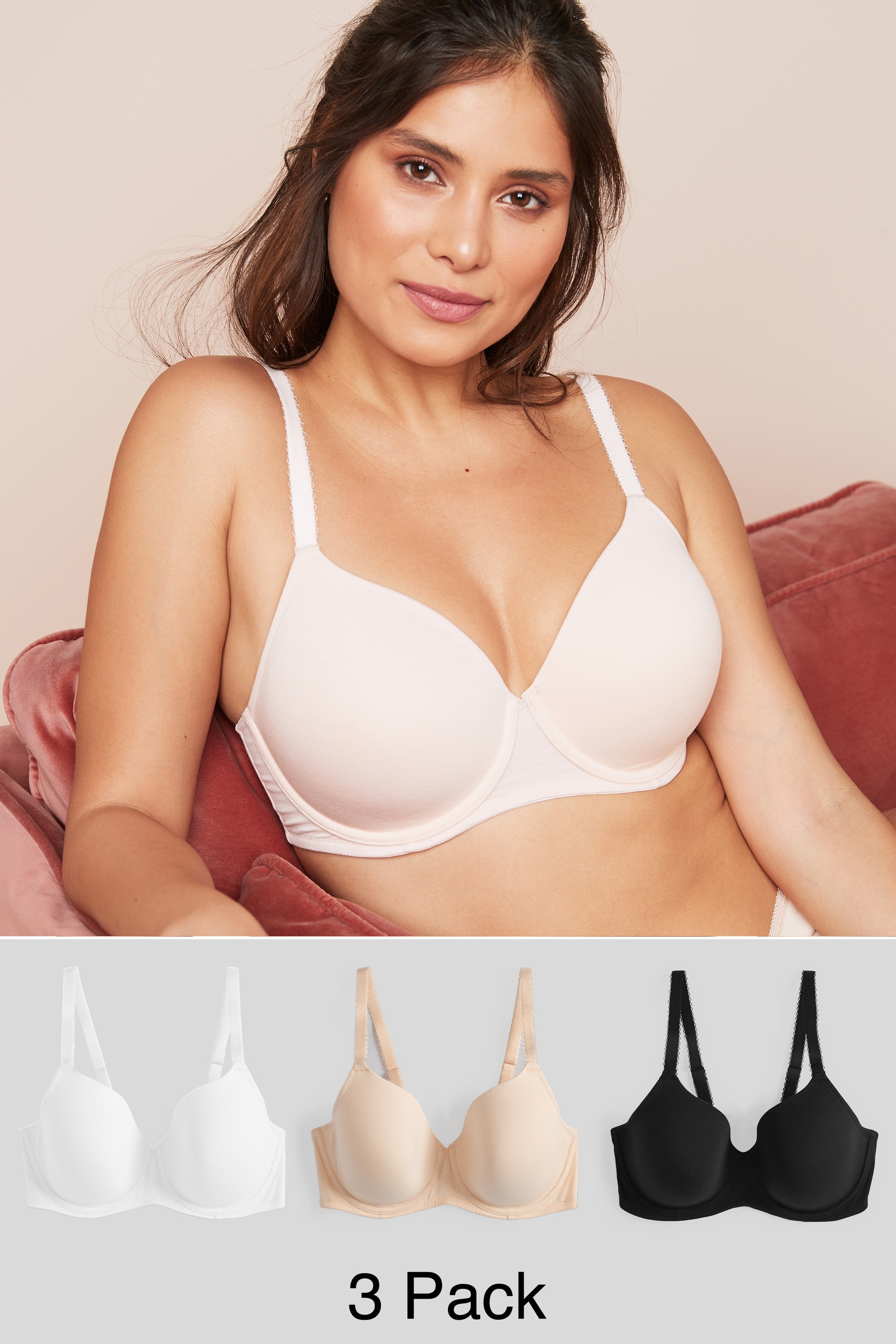 Bras 3 Pack DD+ Pad Full Cup