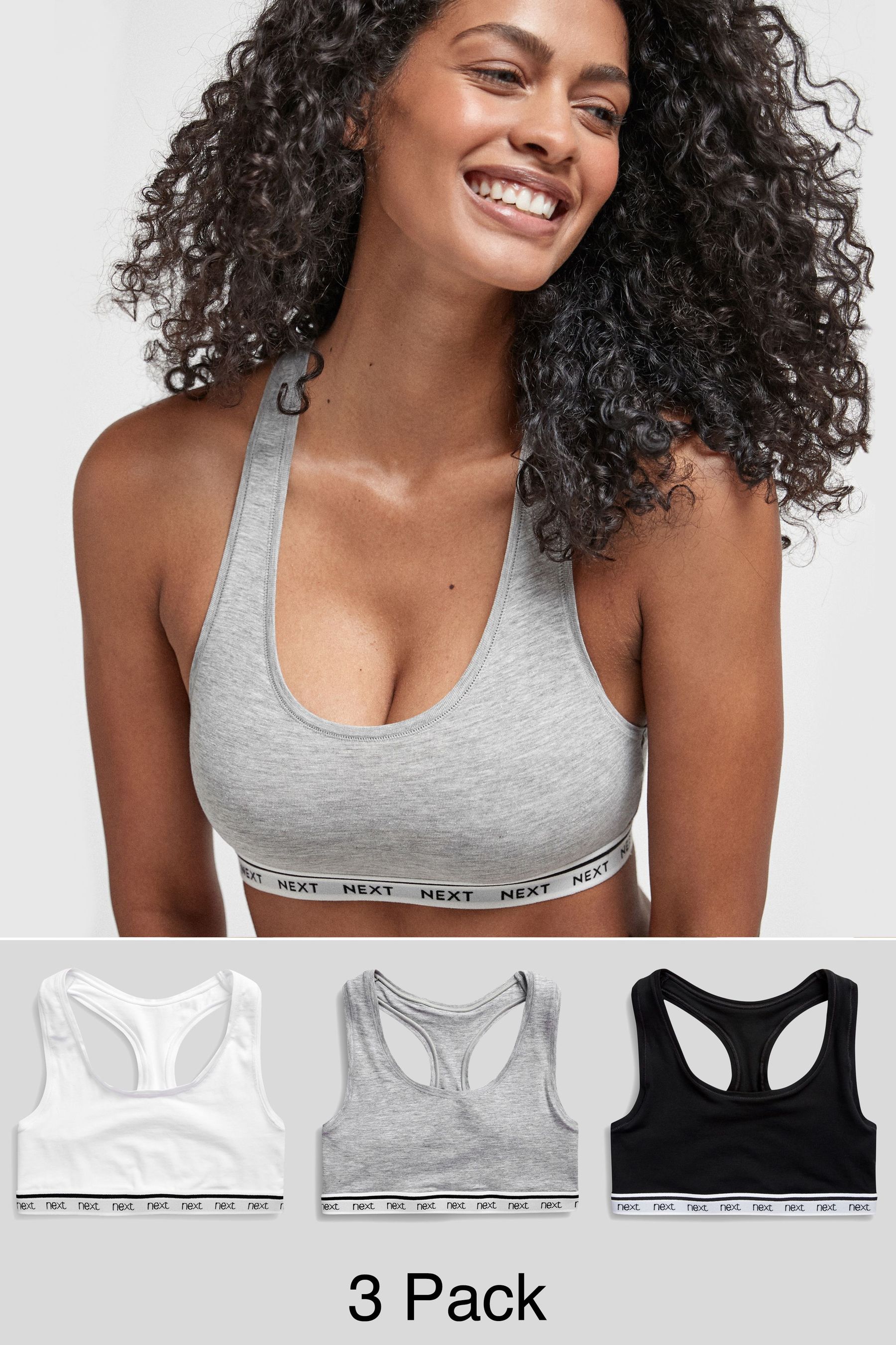 Cotton Crop Tops 3 Pack