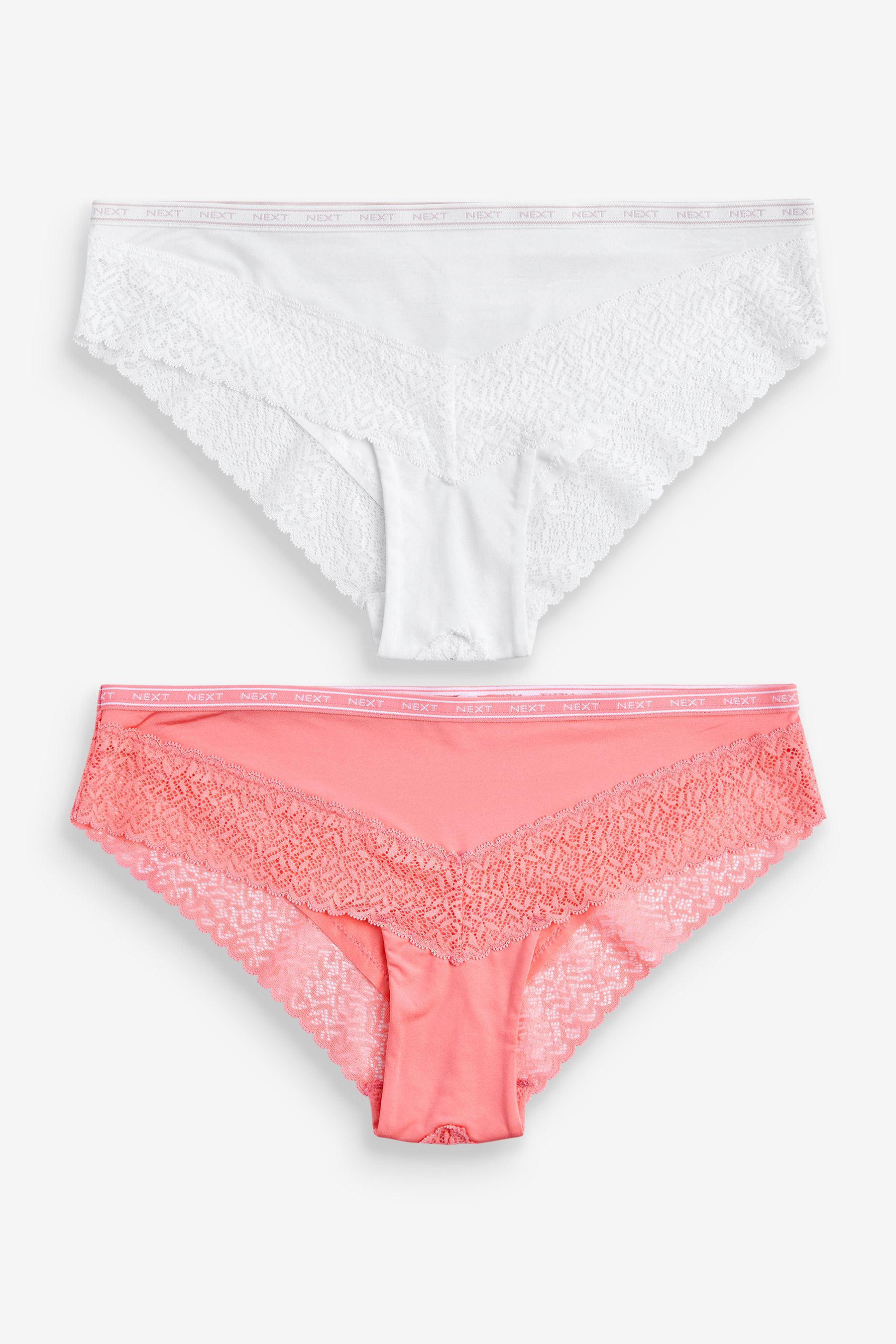 Logo Mesh Knickers 2 Pack Brazilian