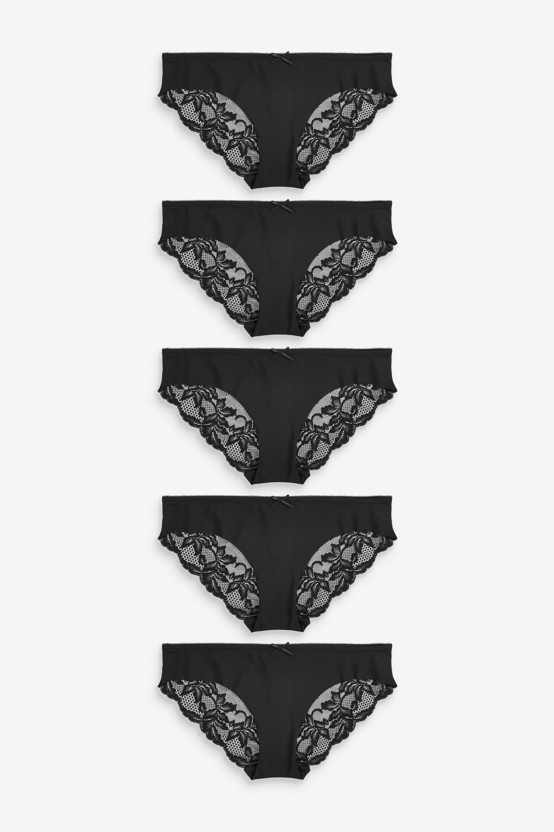 Lace No VPL Brazilian Briefs 5 Pack Brazilian