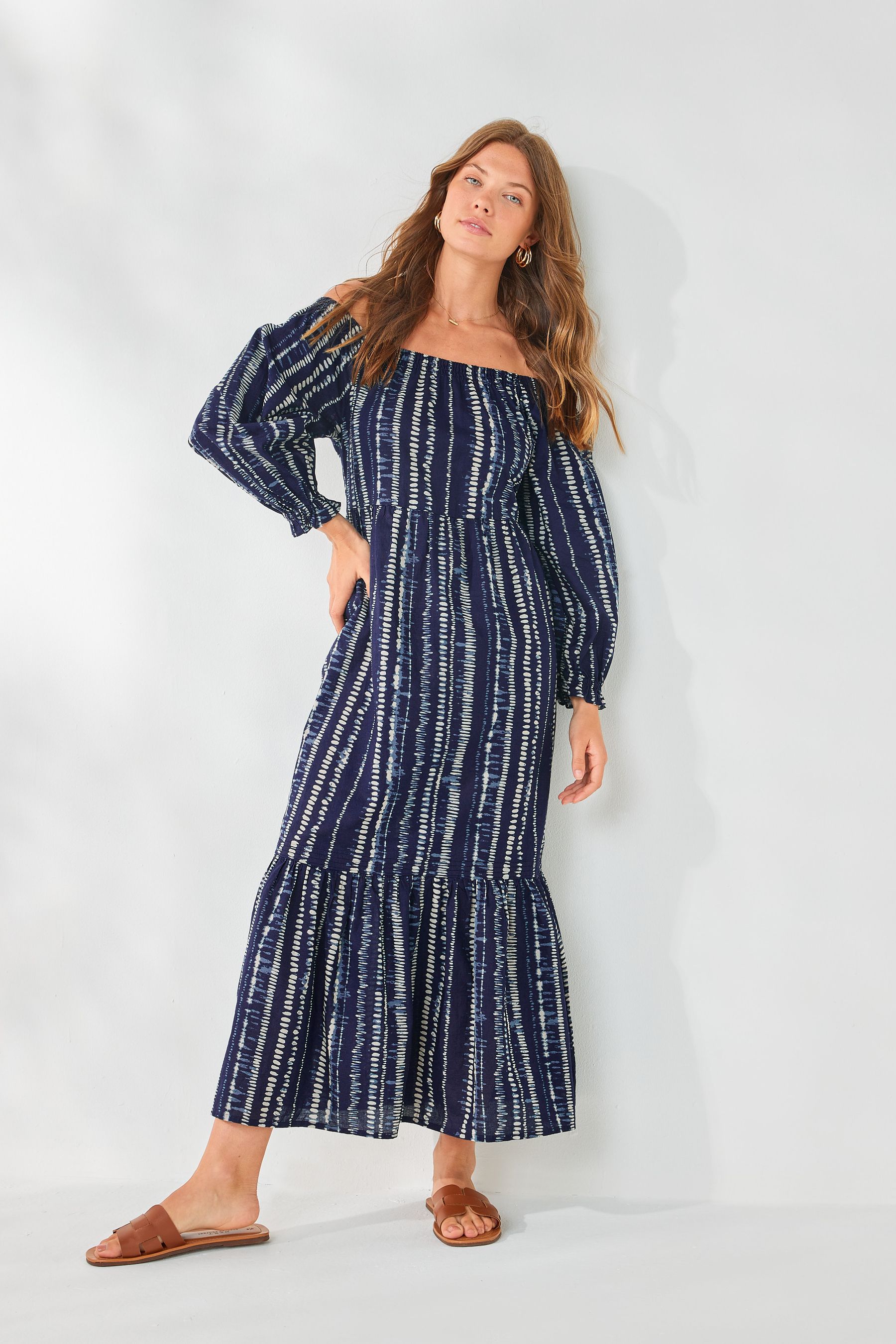 Long Sleeve Off Shoulder Summer Dress Regular