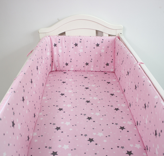 Baby Crib Bumper Set Newborn Polka Dot Cotton Printed Cot Bumpers In Infant Crib Protector For Baby Boy Girl Boy 200*30cm