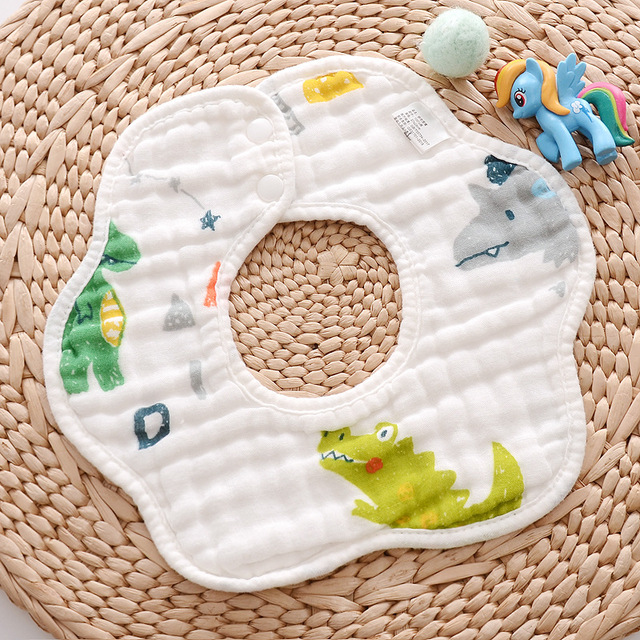 Baby Bibs 360 Degree Rotation 8 Layers Gauze Gauze Baby Kids Bandana Burp Cloth Soft Newborn Infant Saliva Towel Baby Stuff