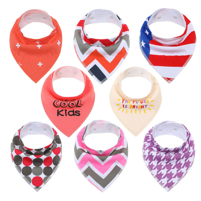 8pcs Civarua Kids Baby Bibs Newborn Baby Bandana Drool Bibs Super Soft Bandana Bibs for Boys and Girls 100% Organic Cotton Bibs