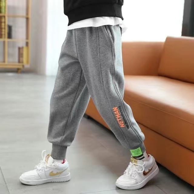 New Retail Selling Cotton Pants Kids Boys Solid Casual Joggers Jogging Enfant Garcon Leisure Children Long Pants 2-13 Y