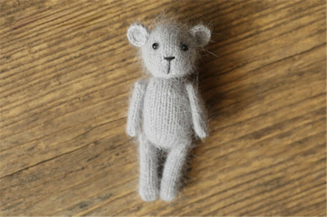 Newborn Photography Props Handmade Knitted Dolls Rabbit Bear Baby Photography Studio Accessories