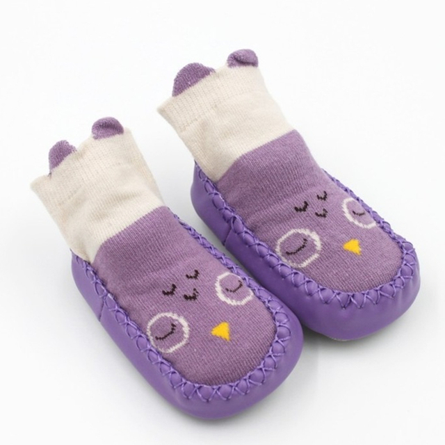 baby indoor sock shoes newborn baby socks winter thick terry cotton baby girl sock with rubber soles infant animal funny sock