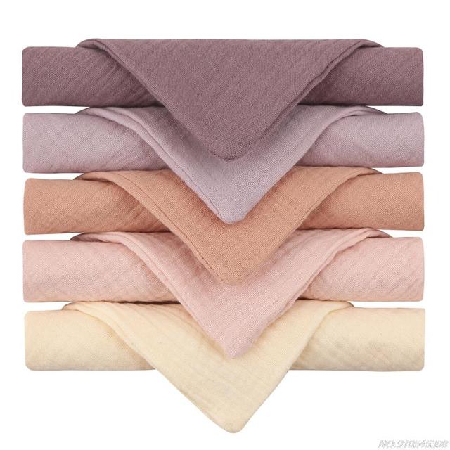 5pcs Baby Feeding Towel Soft Gauze Bath Towel Newborn Saliva Towel Burp Cloth D09 20 Dropshipping