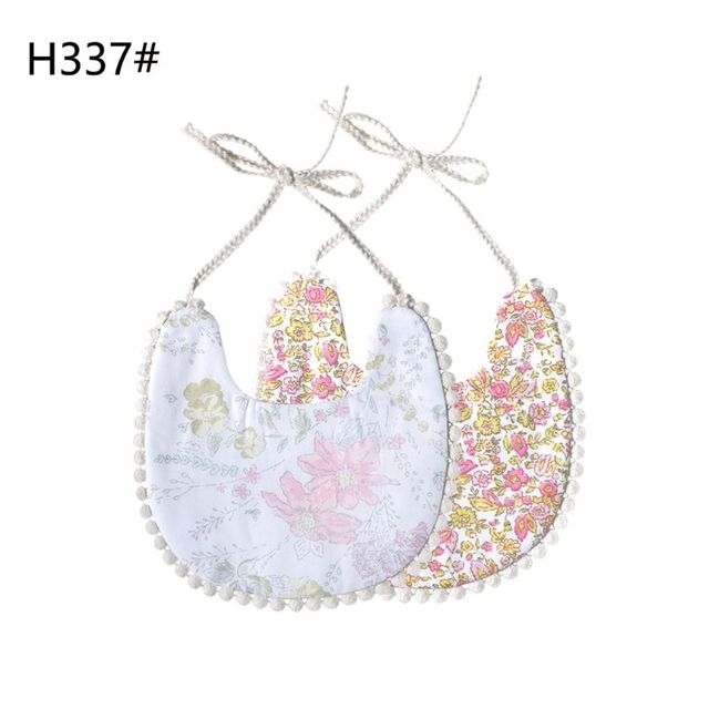 Baby Bib Infant Burp Cloths Toddler Bib Cotton Toddler Floral Dinner Towel Feeding Double Deck Cute Girl Bibs