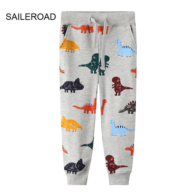 Sailroad 2-7 years 2022 New Spring Dinosaurs pants for boy kids boys pants pants casual sweatertrousers warm sports pants