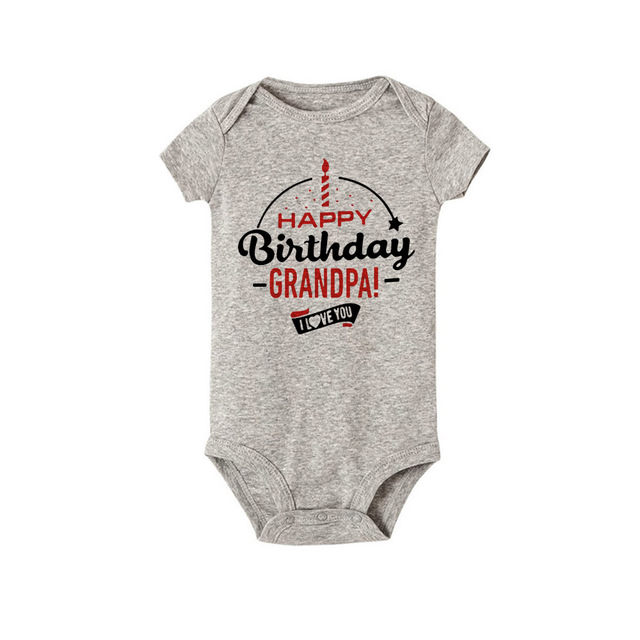 2021 Funny Happy Father's Day Mother Grandma Grandpa Baby Bodysuit Newborn Boys Girls Summer Short Sleeve Casual Wear