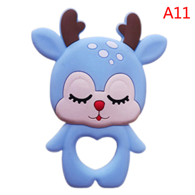 Baby Silicone Teether Christmas Tree Sika Deer Baby Fidget Toys Snowflake Pacifier Chain Food Grade Silicone Baby Accessories